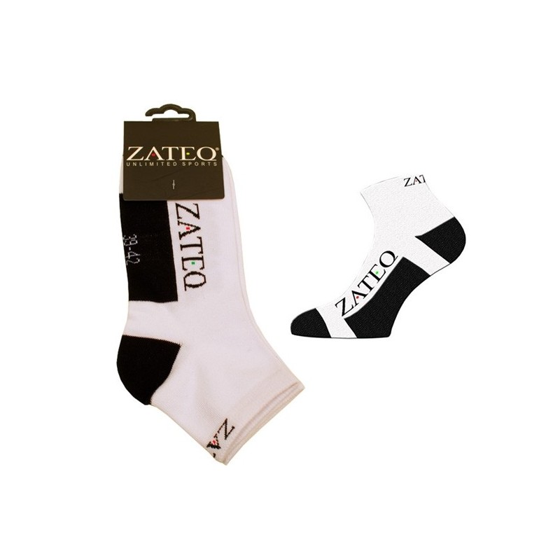 Zateq Quarter Sports Sokker whi/blk - 1 par Zateq Quarter Sports Sokker whi/blk - 1 par