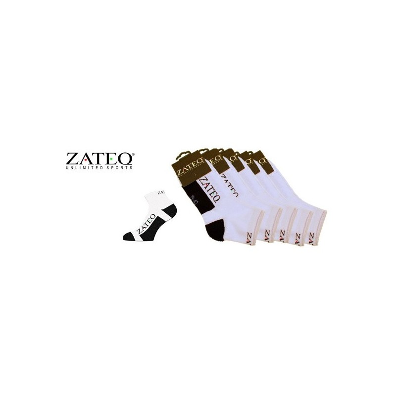 Zateq Quarter Sports Sokker whi/blk - 5 par